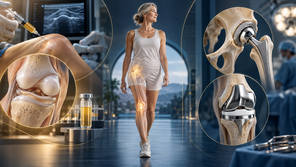 Medicina regenerativa e cirurgia como opções de tratamento para joelho e quadril